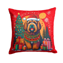 Load image into Gallery viewer, Briard Christmas Throw Pillow - 14x14 Decorative Pillow – Art for Your Home &amp; Patio