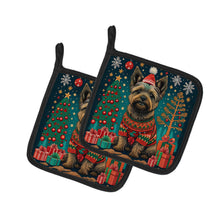 Load image into Gallery viewer, Cairn Terrier Christmas Pot Holders - Set of 2 Decorative Kitchen Helpers | Made in the USA
