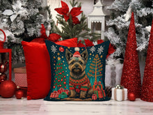 Load image into Gallery viewer, Cairn Terrier Christmas Throw Pillow - 14x14 Decorative Pillow – Art for Your Home &amp; Patio