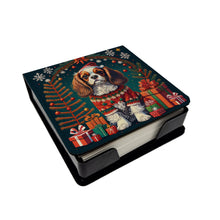 Load image into Gallery viewer, Cavalier King Charles Spaniel Christmas PU Leather Note Paper Holder