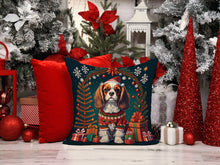 Load image into Gallery viewer, Cavalier King Charles Spaniel Christmas Throw Pillow - 14x14 Decorative Pillow – Art for Your Home &amp; Patio