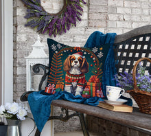 Load image into Gallery viewer, Cavalier King Charles Spaniel Christmas Fabric Decorative Pillow