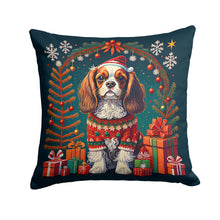 Load image into Gallery viewer, Cavalier King Charles Spaniel Christmas Fabric Decorative Pillow