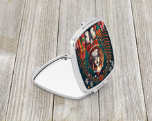 Load image into Gallery viewer, Cavalier King Charles Spaniel Christmas Compact Mirror – Stylish Purse Mirror with Artistic Covers