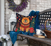 Load image into Gallery viewer, Chow Chow Christmas Fabric Decorative Pillow