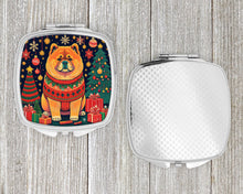 Load image into Gallery viewer, Chow Chow Christmas Compact Mirror – Stylish Purse Mirror with Artistic Covers