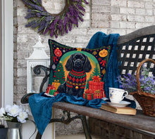 Load image into Gallery viewer, Black Cocker Spaniel Christmas Fabric Decorative Pillow