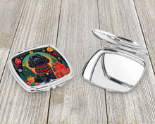 Load image into Gallery viewer, Black Cocker Spaniel Christmas Compact Mirror – Stylish Purse Mirror with Artistic Covers