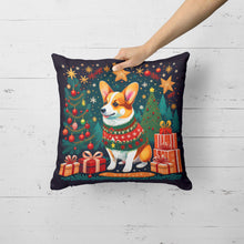 Load image into Gallery viewer, Corgi Christmas Throw Pillow - 14x14 Decorative Pillow – Art for Your Home &amp; Patio