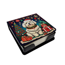 Load image into Gallery viewer, Coton De Tulear Christmas PU Leather Note Paper Holder