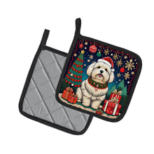 Load image into Gallery viewer, Coton De Tulear Christmas Pot Holders - Set of 2 Decorative Kitchen Helpers | Made in the USA