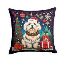 Load image into Gallery viewer, Coton De Tulear Christmas Fabric Decorative Pillow