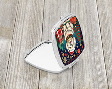 Load image into Gallery viewer, Coton De Tulear Christmas Compact Mirror – Stylish Purse Mirror with Artistic Covers