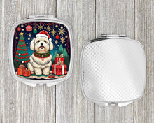 Load image into Gallery viewer, Coton De Tulear Christmas Compact Mirror – Stylish Purse Mirror with Artistic Covers