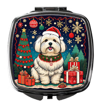 Load image into Gallery viewer, Coton De Tulear Christmas Compact Mirror – Stylish Purse Mirror with Artistic Covers