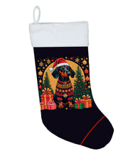 Load image into Gallery viewer, Black and Tan Dachshund Christmas Christmas Stocking
