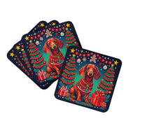 Load image into Gallery viewer, Dachshund Christmas Coasters - Set of 4 Lightweight Foam, Absorbent Drink Coasters