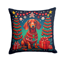 Load image into Gallery viewer, Dachshund Christmas Throw Pillow - 14x14 Decorative Pillow – Art for Your Home &amp; Patio