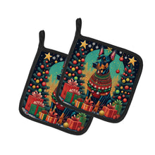 Load image into Gallery viewer, Doberman Pinscher Christmas Pot Holders - Set of 2 Decorative Kitchen Helpers | Made in the USA