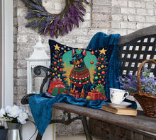 Load image into Gallery viewer, Doberman Pinscher Christmas Fabric Decorative Pillow