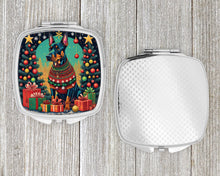 Load image into Gallery viewer, Doberman Pinscher Christmas Compact Mirror – Stylish Purse Mirror with Artistic Covers