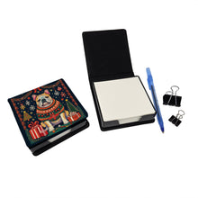 Load image into Gallery viewer, English Bulldog Christmas PU Leather Note Paper Holder
