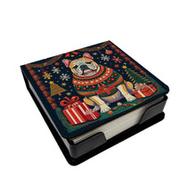 Load image into Gallery viewer, English Bulldog Christmas PU Leather Note Paper Holder