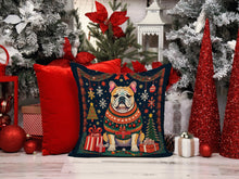 Load image into Gallery viewer, English Bulldog Christmas Throw Pillow - 14x14 Decorative Pillow – Art for Your Home &amp; Patio