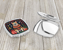 Load image into Gallery viewer, English Bulldog Christmas Compact Mirror – Stylish Purse Mirror with Artistic Covers