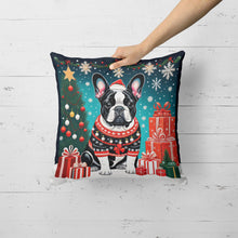 Load image into Gallery viewer, French Bulldog Christmas Throw Pillow - 14x14 Decorative Pillow – Art for Your Home &amp; Patio