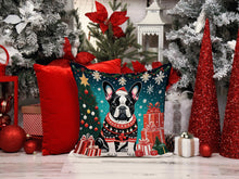 Load image into Gallery viewer, French Bulldog Christmas Fabric Decorative Pillow