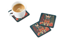 Load image into Gallery viewer, Fawn French Bulldog Christmas Coasters - Set of 4 Lightweight Foam, Absorbent Drink Coasters