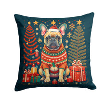 Load image into Gallery viewer, Fawn French Bulldog Christmas Throw Pillow - 14x14 Decorative Pillow – Art for Your Home &amp; Patio