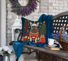 Load image into Gallery viewer, Fawn French Bulldog Christmas Fabric Decorative Pillow
