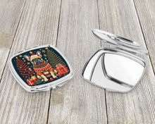 Load image into Gallery viewer, Fawn French Bulldog Christmas Compact Mirror – Stylish Purse Mirror with Artistic Covers