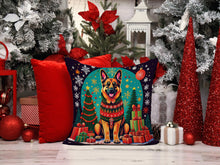 Load image into Gallery viewer, German Shepherd Christmas Throw Pillow - 14x14 Decorative Pillow – Art for Your Home &amp; Patio