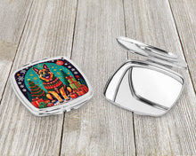 Load image into Gallery viewer, German Shepherd Christmas Compact Mirror – Stylish Purse Mirror with Artistic Covers