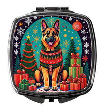 Load image into Gallery viewer, German Shepherd Christmas Compact Mirror – Stylish Purse Mirror with Artistic Covers