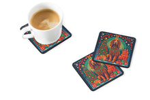 Load image into Gallery viewer, Irish Setter Christmas Coasters - Set of 4 Lightweight Foam, Absorbent Drink Coasters