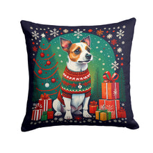 Load image into Gallery viewer, Jack Russell Terrier Christmas Throw Pillow - 14x14 Decorative Pillow – Art for Your Home &amp; Patio