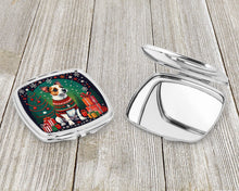 Load image into Gallery viewer, Jack Russell Terrier Christmas Compact Mirror – Stylish Purse Mirror with Artistic Covers