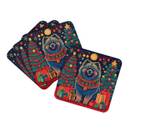 Load image into Gallery viewer, Keeshond Christmas Coasters - Set of 4 Lightweight Foam, Absorbent Drink Coasters