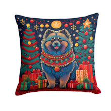 Load image into Gallery viewer, Keeshond Christmas Throw Pillow - 14x14 Decorative Pillow – Art for Your Home &amp; Patio