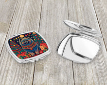 Load image into Gallery viewer, Keeshond Christmas Compact Mirror – Stylish Purse Mirror with Artistic Covers