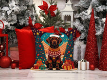 Load image into Gallery viewer, Chocolate Labrador Retriever Christmas Throw Pillow - 14x14 Decorative Pillow – Art for Your Home &amp; Patio