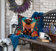 Load image into Gallery viewer, Chocolate Labrador Retriever Christmas Fabric Decorative Pillow