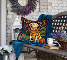 Load image into Gallery viewer, Yellow Labrador Retriever Christmas Fabric Decorative Pillow