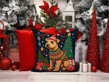 Load image into Gallery viewer, Lakeland Terrier Christmas Throw Pillow - 14x14 Decorative Pillow – Art for Your Home &amp; Patio