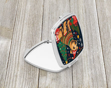 Load image into Gallery viewer, Lakeland Terrier Christmas Compact Mirror – Stylish Purse Mirror with Artistic Covers