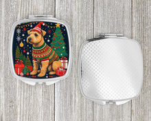 Load image into Gallery viewer, Lakeland Terrier Christmas Compact Mirror – Stylish Purse Mirror with Artistic Covers